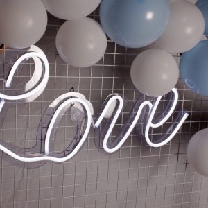 led neon bröllop lysande text love